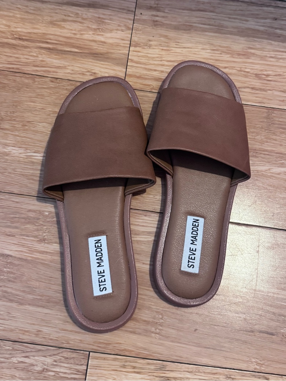 Steve Madden Brown Slide Sandals - Women's Casual Slip-Ons